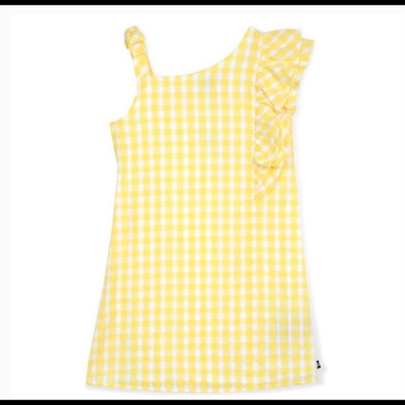 Nautica Girls One Shoulder Gingham Dress